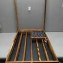 Challenge Coin Display Case, 27.6" x 18.3" Lockable Military Coin Holder Cabinet with Removable Star Board, Solid Wood Coins Cases for Collectors Plexiglass Coins Rack Stand