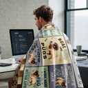 Pug Gifts for Men, Pug Blankets 60''x50'', Pugs Gifts for Lovers Dad, Puppy Gifts for Boy, Gifts for Pugs Dog Owners Lovers Man Decorations Throw Blanket for Christmas Fathers Day Birthday