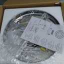 LEONTYNE 12 Inch Mini Chandelier LED Crystal Ceiling Light 2 Layers Flush Mount Ceiling Light Modern Chandeliers Lighting for Bedroom Hallway Staircase Kitchen Bathroom (6000K Cool White)