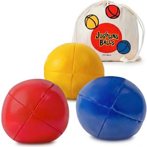 Juggling Balls, Set of 3 Vibrant Juggling Balls for Beginners - Learn to Juggle with Juggle Balls Suitable for Kids, Teens, & Adults. Beginner & Professional Kit - Stylish Bag & Instructions