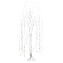 Nearly Natural 4ft. Pre-Lit Artificial White Weeping Willow Tree with 120 Warm White LED Lights