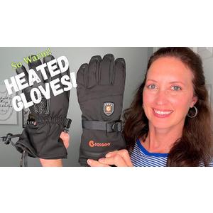 7.4V 3200MAH Rechargeable Heated Gloves for Men Women Hand Warmer Snow Gloves for Ski Hiking Skating Camping Outdoor Activities, OTG Ski Goggles - Over Glasses Ski/Snowboard Goggles for Men, Size M