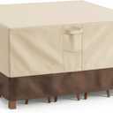 Patio Furniture Covers Waterproof, Outdoor Furniture Covers Waterproof Windproof with Padded Handles, Heavy Duty 600D Oxford Outdoor Table Chair Set Cover