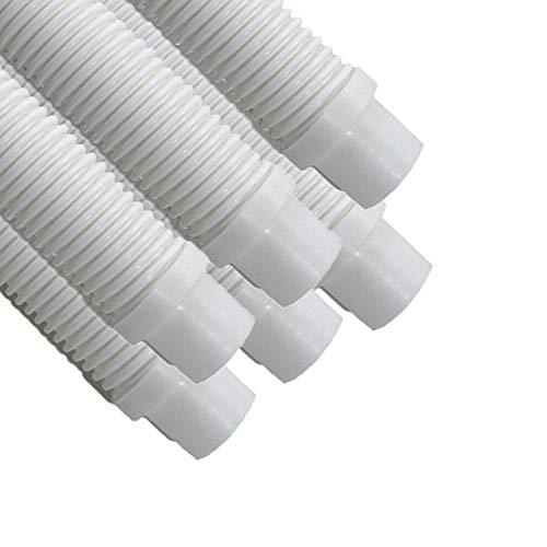 Puri Tech 8 Pack Universal Swimming Pool Cleaner Suction Hose 48 Inches Long White Color for Kreepy Krauly, Baracuda G3/G4, Navigator, & More