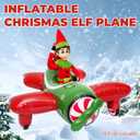 Inflatable Elf Airplane for Elf Doll Christmas Accessories - 6 x 4.5 x 0.5 Inches - Includes Hand Pump & Rope - Doll Decorations Magical Props for 24 Days of Christmas Elf Kit 2025(Elf Not Included)