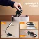 Rechargeable 20 LED Book Light for Reading in Bed, Eye Caring 3 Color Temperatures, Adjustable Brightness, Durable & Lightweight ABS Design, Clip On Reading Lamp for Study/Travel, Gifts for Adults