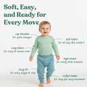 Comfort Baby Outfit Set: Soft Bodysuits and Pants Layette Set, 4-Piece Unisex Baby Clothes Gift for Boys Girls (6-12 Months, Serena)
