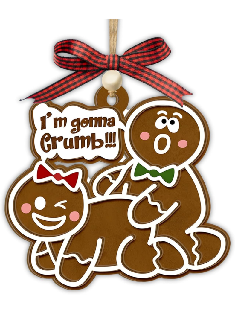 Funny Christmas Ornaments for Adults 2025  Naughty Gingerbread Wooden Christmas Decorations, Inappropriate Gag Gifts for Couples, Men, Women  Funny Dirty Santa Gift Ideas