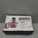 GANIZA Food Processors, Electric Food Chopper with Meat Grinder & Vegetable Chopper - 2 Bowls (8 Cup+8 Cup) with Powerful 450W Copper Motor - Includes 2 Sets of Bi-Level Blades for Fruits/Meat/Nuts