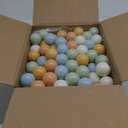 100Pcs Ball Pit Balls, Soft Plastic Ball Pit Balls for Kids, Phthalate & BPA Free, Crush Proof Plastic Play Balls, Assorted Colors Play Balls for Ball Pit, Play Tent, & Party Decorations (Gray-Blue, Orange-Red, Gray-Blue, Milk White, Orange)