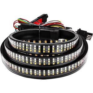 Sun Walker 48" Truck Tailgate Light Bar, Triple Row LED Strip with Running Brake Reverse Turn Signal Lights, IP67 Waterproof Bright Tail Emergency Light Bar for Pickup Trailer SUV