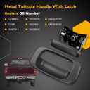 Gledewen 15997911 Upgraded Metal Tailgate Handle Latch, with Plastic Bezel Trim Rod Clips, Compatible with 1999-2007 Chevy Silverado GMC Sierra 1500 2500 3500, Replaces# 15228539 15228541 15228540