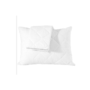 Quilted Pillow Protectors Queen Pair 20x30 Inches Extra Soft Thick Ultra Plush White Zippered Set of 2