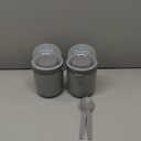 Yogurt Container Parfait Cups with Lids and Spoons, Cereal Cup On the Go, Plastic Airtight Snack Crunch Storage Container (2-Pack, Gray)