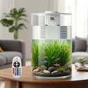 3 Gallon Self Cleaning Fish Tank, Aquarium Starter Kit for Betta, Shrimp & Small Fish, Nano Aquarium with Filter and Light (17 Color Choices),360 View for Small Fish, for Home, Office Best Gifts