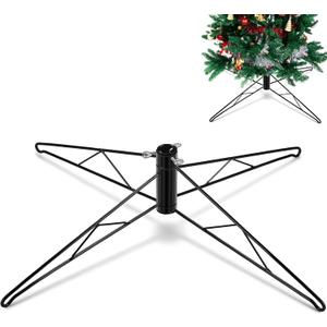 Barydat Christmas Tree Stand for Artificial Tree Folding Stand for Christmas Winter Holiday New Year Decorations (Dark Green, 32 Inch)
