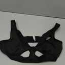 WDIRARA Women's Cut Out Cotton Bralette Underwire Bras Wireless Bralette Stretchy Bra (X-Large, Black)