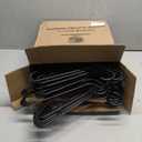 HOUSE DAY Black Plastic Hangers 60 Pack, Clothes Hangers with Non Slip Hooks, Durable & Space Saving Coat Hanger, Light-Weight Clothing Hanger, Perfect Closet Organizer for Everyday Use