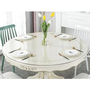 Deep Dream 1.5mm Thick 70 Inches Clear Round Table Protector, Round Table Cover, Tablecloth Protector, Table Protector for Dining Room Table & Office