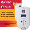 Kidde Smart Carbon Monoxide Detector & Indoor Air Quality Monitor, Plug In Wall, WiFi, Alexa Compatible Device, Voice & App Alerts