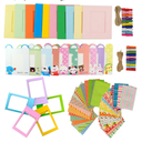 Bundle Kit Accessories for Fujifilm Instax Mini 99/12/11/40/7+/8 Evo Liplay Camera Films (Sticker, Desktop Frame, Rectangle& Animal Wall Hanging Frames, Clips with String)