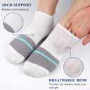 Gonii Women's Ultra-Thin Lightweight No-Show Ankle Socks - Seamless Toe Design, Non-Slip Arch Band (6 Pairs) for Running (9-12)