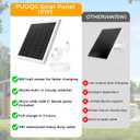 8W Solar Panel for Ring Camera, 3-Pack Solar Panel Charger Compatible with Ring Stick Up Cam Battery, Spotlight Cam Battery, Includes Barrel Plug to USB-C Adapter, IP65 Waterproof, 10ft Cable
