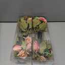 KAOYOO 2 PCS Artificial Rose Bouquet Short Stems for DIY Wedding Decoration Bridal Bouquet Home Decorations(2-PCS), Set of 2