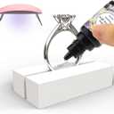 Ring Size Adjuster - CAMUTKRY Invisible Solution with UV Resin, Ring Fixators & UV LED Lamp for Loose Rings, Fits Any Ring Size, Easy to Apply & Remove