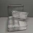 POMEAT 10 Pack Fridge Organizer, Stackable Refrigerator Organizer Bins with Lids, Produce Fruit Storage Containers for Storage Clear for Food, Drinks, Vegetable Storage