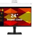 Samsung 24” (S40GD) Borderless Business Monitor with IPS Panel, 100Hz Refresh Rate, Eye Saver Mode, Ergonomic Design, Game Picture Mode, LS24D402GANXGO