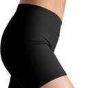 JOCMIC Girls Athletic Shorts Kids Dance High Waisted Yoga Short for Bike Gym Volleyball Running Black 9-10 Years