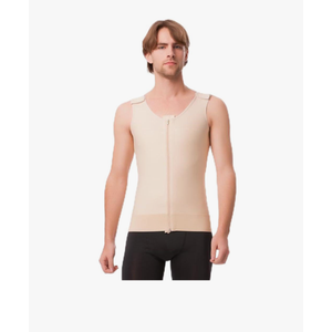 Isavela MG03 Vest w/Front Zipper & 3" Waist Elastic Band-Large-Black Size M