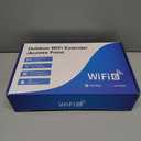 Outdoor WiFi Extender AX1800, Outdoor High Power Long Range WiFi Booster with 6 Antennas, Dual Band Outdoor Access Point Gigabit Port, WiFi Extenders Booster for Backyard, Garage, Farm, Pool (Ivory)