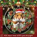 Hamster Ornaments - Hamster Christmas Ornaments - Hamsters Gifts for Women, Lovers, Girls - Cute Acrylic Animal Christmas Ornament 2025
