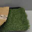 Ottomanson Artificial Grass Puppy Potty Training Pad with Tray, 15" x 30" Reusable Pee Pad for Small Pets and Dogs