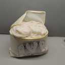 6 Panels Beige Ceiling Curtains with Lights for Weddings - 5ftx20ft Wrinkle-Free Tulle Fabric Wedding Arch Draping Ceiling Drapes Decorations for Wedding Party Ceremony Stage Tent Event