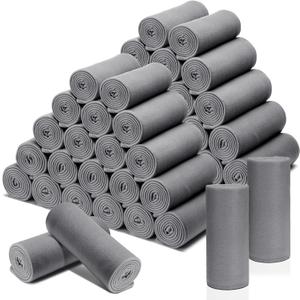 Macarrie 50 Pcs Soft Fleece Blankets Bulk Cozy Fleece Throw Blankets 50 x 60 Inches Warm Lightweight for Home Office Wedding Gifts Outdoor Camping Travel Homeless (Gray)