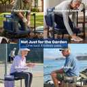 Aimerla K7 Foldable Garden Kneeler Seat, Upgraded Anti-Slip Base, 350LBS Capacity, 10.2" Wide EVA Pad & Detachable Cloud Cushion, 2-in-1 Kneeler Bench for Seniors, Gardening Gifts for Parents