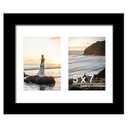 DUENPY 11x14 Picture Frame, 5x7 Collage Picture Frame, Displays Two 5x7 inch Photos, or 11x14 (Without Mat) Available for Wall Mount or Table Top Horizontal and Vertical Display, Black