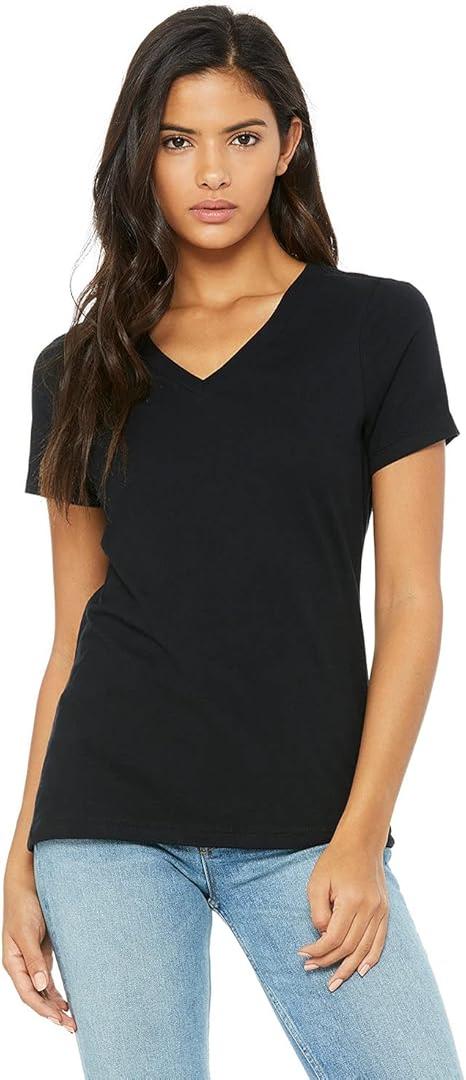 APPAREL GLOBE Women's Relaxed Jersey V-Neck T-Shirt, Large