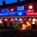 12 Pcs 10" PVC Inflatable Christmas Ornaments - Indoor/Outdoor Holiday Yard Decor Balls, Blow-Up Xmas Tree Decor for Front Decorations, Lawn & New Year Festive Decoration