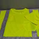 DPSAFETY High Visibility Shirts Quick Dry Safety T Shirts with Reflective Strips and Pocket Short Sleeve Mesh Hi Vis Construction Work Class 2 Shirt for Men/ Women Black Bottom Lime, XL