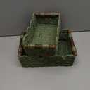 Storage Basket Wicker Baskets for Organizing Toilet Paper Storage Basket for Toilet Tank Top,Green
