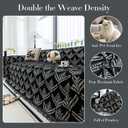 JPGGD Leaf Couch Blanket Cover,Chenille Sofa Covers Washable for Dogs,Couch Covers for Sofa, Soft Slipcovers for Couches and Sofas Pet Friendly or 2-3 Cushion Couch1pc, Black, 71"134"