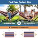 SUNCREAT Outdoor Double Hammock, Portable Tree Colorful Hammock, Colorful Stripes