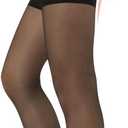 CALZITALY High Waist tights Control Top Shaping Nylons, Shaping Pantyhose, 20 Denier Sheer Shaping Tights for All Day Use (Black, L)