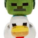 Mattel Minecraft Plush Zombie Chicken Jockey Toy, Collectible Stuffed Animal, 8-inch Soft Doll Inspired by Video Game Character