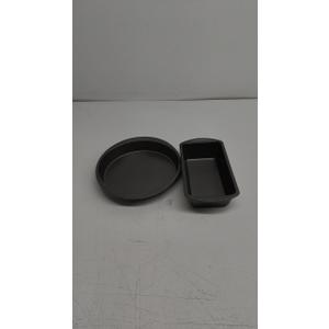 Set of 2: GoodCook Everyday Nonstick Steel Round Cake Pan, 9", Gray + GoodCook Nonstick Loaf Pan Extra-Large Heavy-Duty Steel Bakeware with Easy-Clean Non-Stick Coating, Oven & Dishwasher Safe Pan for Meatloaf Breads Cakes Lasagnas Casseroles & More
