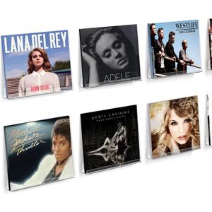 8 Pack Vinyl Record Shelf Wall Mount, 12 inch Record Holder for Storage & Display, Clear Floating Shelf for Kids Bookshelf, Magazine Rack, Picture Ledge